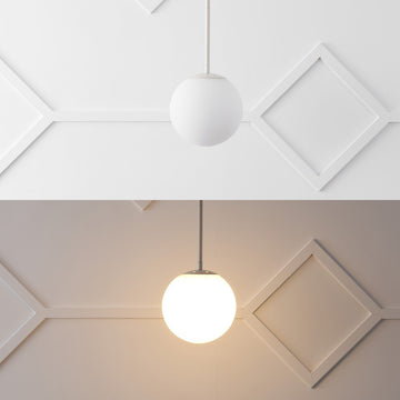 Bleecker 7.75" Metal/Glass Globe LED Pendant